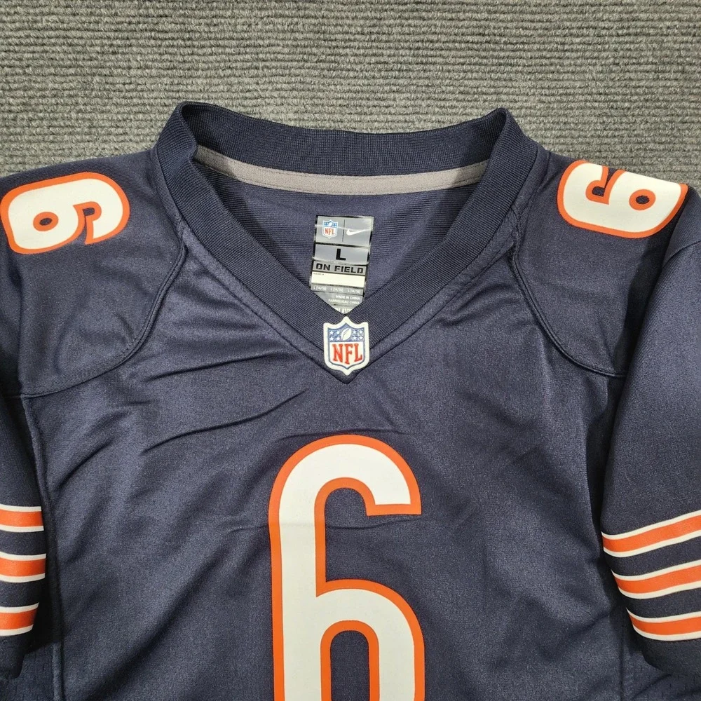 Nike Chicago Bears Jersey Boys Large 14/16 Navy Jay Cutler 6 NFL On Field